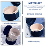 HASTHIP Retainer Case for Travel Cleaning with Detachable Strainer Basket 2Pcs 8x7 cm | White and Blue