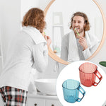 HASTHIP Toothbrush Holder Cup Pack of 2 for Bathroom Use with Inverted Drying Design | Clear PP Rinse Cups