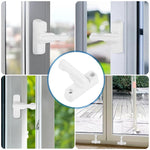 HASTHIP Window Sash Lock 4 Pc Set for Doors and Windows featuring T Handle Design | White Steel Secure Fit