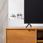 HASTHIP® WiFi Stand Wall Mounted - No-Drill Universal Wall Mounted Shelves Self-Adhesive WiFi Storage Box for Modem, Set-Top Box, Smart Devices-Space-Saving Cable Organizer Stand for Home & Office
