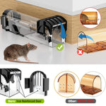 HASTHIP® 2 pieces Mice Trap Cage for House Garden Patio, 32 cm Humane Mouse Trap Cage, Reusable Enlarged Smart Rat Catcher and Rodent Trap