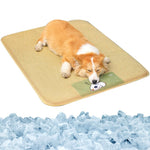 HASTHIP® Sleeping Pad for Pets, Rattan Cat Bed Mats with Anti-Slip & Waterproof Bottom, Pet Pad Sleeping Easy to Clean Ideal for Dogs & Cats - 75x100CM