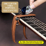 HASTHIP Guitar Capo for Acoustic and Electric Guitars with Built-In Pick Holder and 3 Picks Included