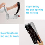 HASTHIP Wall Border Sticker for Bathroom and Living Room featuring Self Adhesive PVC Trim 23.5 x 3.1 in | Black Marble Crack Pattern Waterproof Design