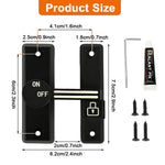 HASTHIP Door Latch for Apartment and Bedroom with 90°/180° Installation | Zinc Alloy Glow Mark