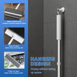 HASTHIP Window Cleaner Wiper for Home and Car with 43 in Long Handle | 2 in 1 Microfiber Mop and Water Squeegee