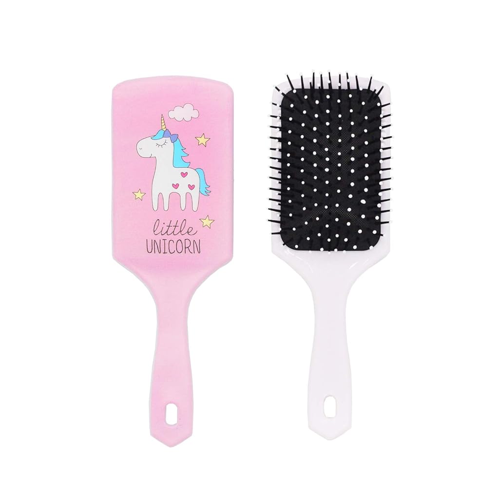 HASTHIP® Hair Brush, Pink Unicorn Hair Brush with Ball-tipped Nylon Bristle