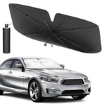 HASTHIP® Brand Parasol Plegable para Parabrisas de Coche (55x29inches), Sombrilla Giratoria 360° para Ventana Frontal, Protección Solar Reflectante contra Calor y UV para Autos y Camiones