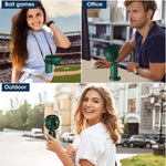 HASTHIP Hand Fan for Women with 3000mAh Battery and 5 Speeds featuring Foldable 90° Base | Green Portable USB Rechargeable Fan