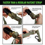 HASTHIP Ratchet Tie Down Straps for Cargo and Trucks with Rubber Handles and 4.5m Length | 1763lbs Load Capacity