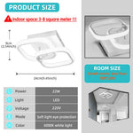 HASTHIP 22W Modern Square LED Ceiling Light with Acrylic Design