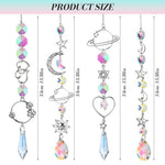 HASTHIP Sparkling Opal Moon Charm for Home Decor featuring 16.5 in Crescent Design | Auspicious Gift
