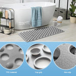 HASTHIP PVC Bathroom Mat 43.5 x 77.5 cm for Shower Safety featuring Multi Hole Drainage | Non Slip for Kids and Seniors