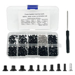 HASTHIP® 500Pcs Phillips Head Screws M2/M2.5/M3 Phillips Head Screws Kit Laptop Repairing Screws Accessories, Phillips Screw Kit with Box & Screwdriver