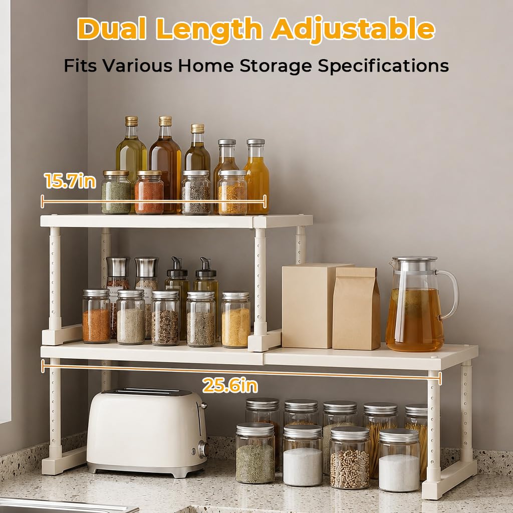 HASTHIP Adjustable Wardrobe Storage Shelf Organizer