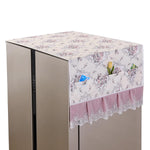 HASTHIP refrigerator cover for double door fridge with pockets 27.6 x 67 in floral print | dust proof