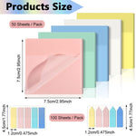 HASTHIP Sticky Notes Tabs for School and Office with 650 Sheets Transparent PET | 1300 PCS Colored Index