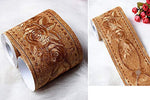 HASTHIP Floral Pattern Peel and Stick Wall Border for Home Decor with PVC Waterproof Design | 4 inch x 16.4 feet Gold Trim