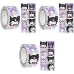HASTHIP Kuromi Stickers 500pcs featuring 8 Designs for DIY Decor | Cute Gifts for Fans