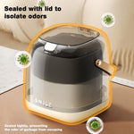 HASTHIP Desk Waste Bin for Office and Dorm featuring Lid and Handle 2L ABS PET | Easy Cleaning