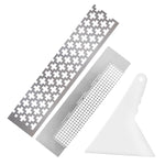 HASTHIP Diamond Painting Ruler Kit for Craft Alignment with 15cm Stainless Steel Circle & Cross Grid Rulers | Includes Scraper