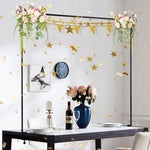 HASTHIP® Adjustable Desktop Floral Stand Display Frame, Black Metal Tabletop Arch Backdrop Stand for Wedding Centerpiece, Party Decor & Photo Display, 125250cm Length, 70120cm Height