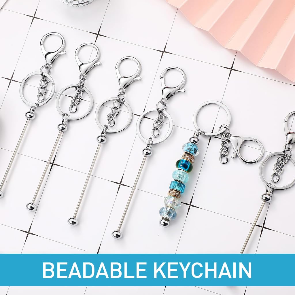 HASTHIP Customized Keychain Making Kit for Girls featuring Lobster Buckle and Keyring | 6 Pcs DIY Set