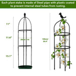HASTHIP Climbing Trellis for Garden and Patio featuring 100cm Obelisk Structure | Decorative Metal Support for Roses and Ivy