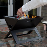 HASTHIP Portable BBQ Grill Set for Camping and Picnic featuring Foldable Design | 17.3x11.2x14 in Cold Rolled Steel