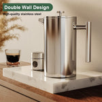 HASTHIP® French Press Coffee Maker, 800ML Metal Insulated Coffee Tea Makers