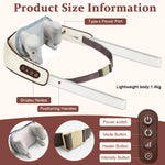 HASTHIP® Neck Massager with Heat, Cordless Neck Massager Relaxing Deep Tissue 4D Kneading Massage, Wearable Neck and Shoulder Massager for Neck, Back, Christmas Gifts Birthday Gift