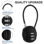 HASTHIP Combination Lock Padlock for Luggage and Gym Locker with 3 Digit Code | 2Pcs Zinc Alloy Black&Blue