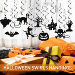 HASTHIP Halloween Wall Hangings for Home & Party with 13Pcs 3D Paper Silhouettes | Easy Hanging Decor