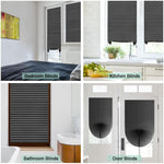HASTHIP Blinds for Windows for Home with Self Adhesive No Drill Design 60cm x 150cm Grey