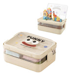 HASTHIP Kids Building Blocks Storage Box 3 Layer with Removable Lids and Handle | Organizer Case with Divider Inserts for Small Toy Sorting