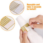 HASTHIP Napkin Rings for Weddings and Dinners featuring Velcro Design 10Pcs Gold | Rhinestone Table Decoration Set