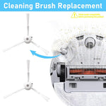 HASTHIP® 3pcs Side Brushes Replenishment Kit, Replacement Parts Compatible With Mi Robot MJST1S/Mop 2 Pro, Side Spinning Brushes Replacement Accessorie Cleaning Accessories - White