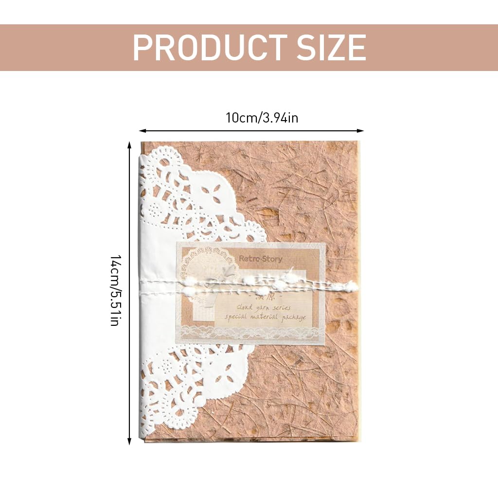 HASTHIP Scrapbook Paper Set for Journaling and Card Making with 32 Sheets 10x14 cm Brown