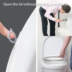 HASTHIP Silicone Toilet Lid Lifter Rings for Bathroom Use with Peel and Stick Cat Design Pack of 4