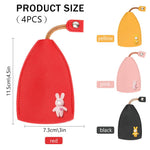 HASTHIP Car Key Case for Cute Key Storage with Pull Out Design and PU Leather | 4 PCS Set