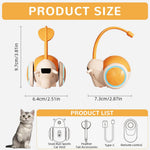 HASTHIP® Cat Toy, Smart Obstacle Avoidance Interactive Cat for Indoor Cat, 2-