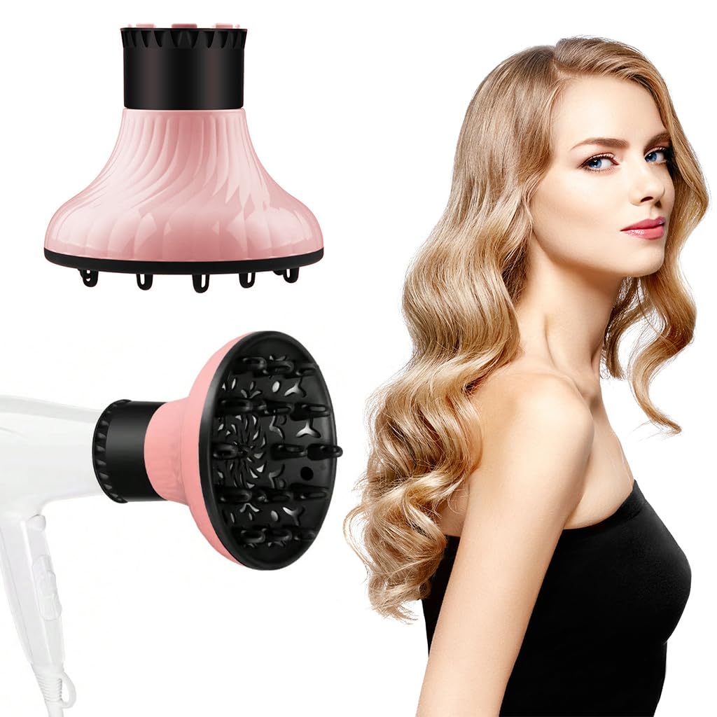 HASTHIP® Difusor de Secador de Pelo Universal,Accesorio Plegable y Ajustable para Secadores 40-60 mm,Antifrizz Secado Rápido y Definición Rizos Naturales