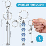 HASTHIP Customized Keychain Making Kit for Girls featuring Lobster Buckle and Keyring | 6 Pcs DIY Set