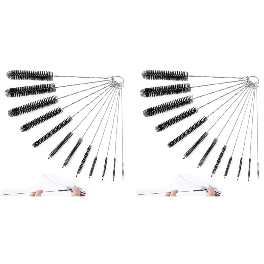 HASTHIP Straw Cleaner Brushes for Water Bottles and Sippy Cups 24PCS 8 Inch Nylon Kit