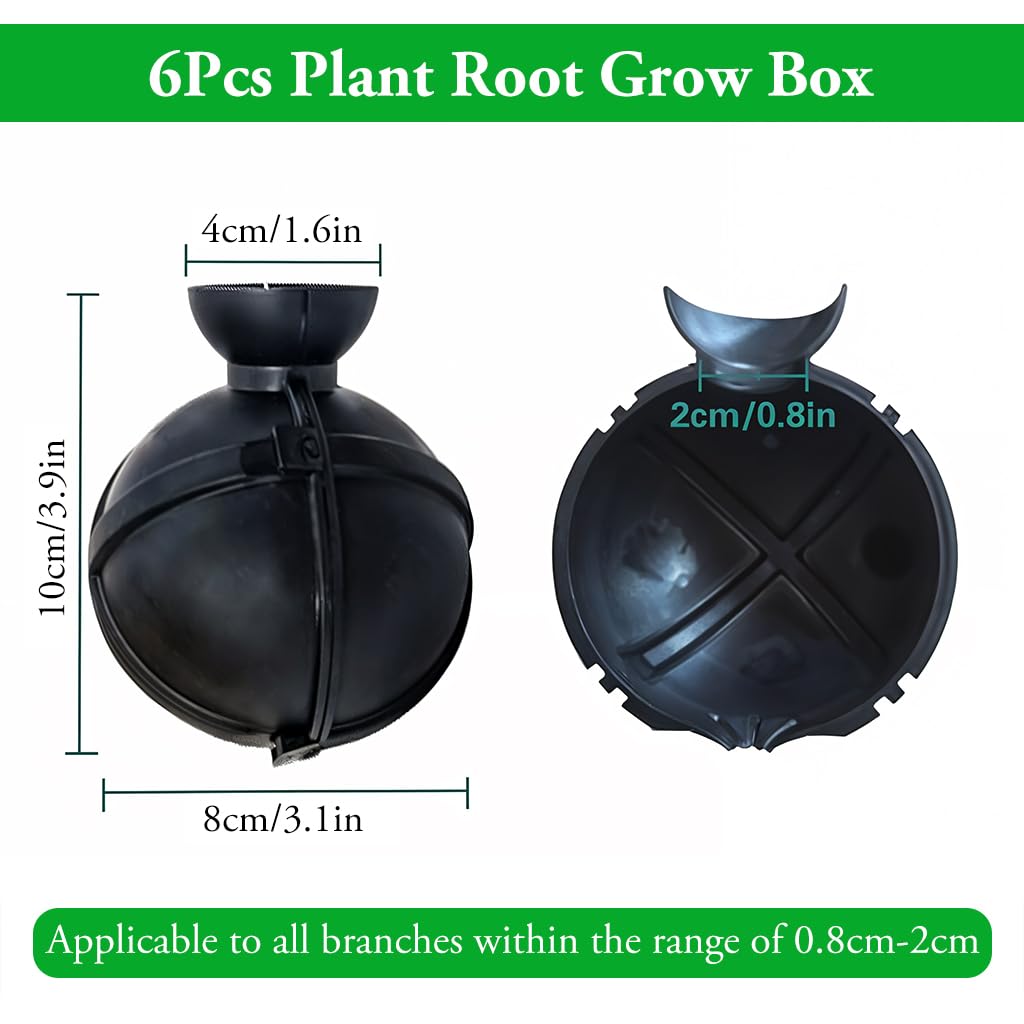 HASTHIP Plant Rooting Ball for Air Layering and Cloning | 6-Pack Reusable Pods for Garden Growth