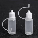 HASTHIP® 10 Pzs Botellas Aplicadoras con Punta de Aguja de Precisión 10ml,Botellas Pegamento PE para Manualidades,Pintura Acrílica Papel Tinta y Bricolaje Líquido