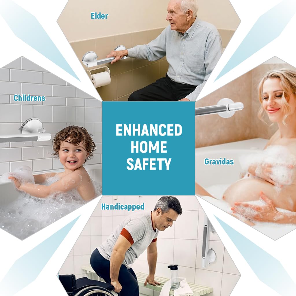 HANNEA 13-Inch Suction Grab Bar