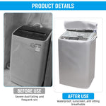 HASTHIP Top Load Washing Machine Cover 60×62×95cm with Roll Up Flap and Silver UV Resistant Protection
