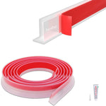HASTHIP Shower Threshold Water Dam Guard 59 in for Bathroom and Kitchen featuring Self Adhesive Silicone Barrier | Flexible TPE Strip Prevents Water Leaks