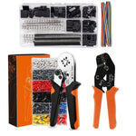 HASTHIP Wire Crimping Tool for DIY and Electrical Repairs with 1550pcs Connectors | Ergonomic Ratchet Handle and High Carbon Steel Construction